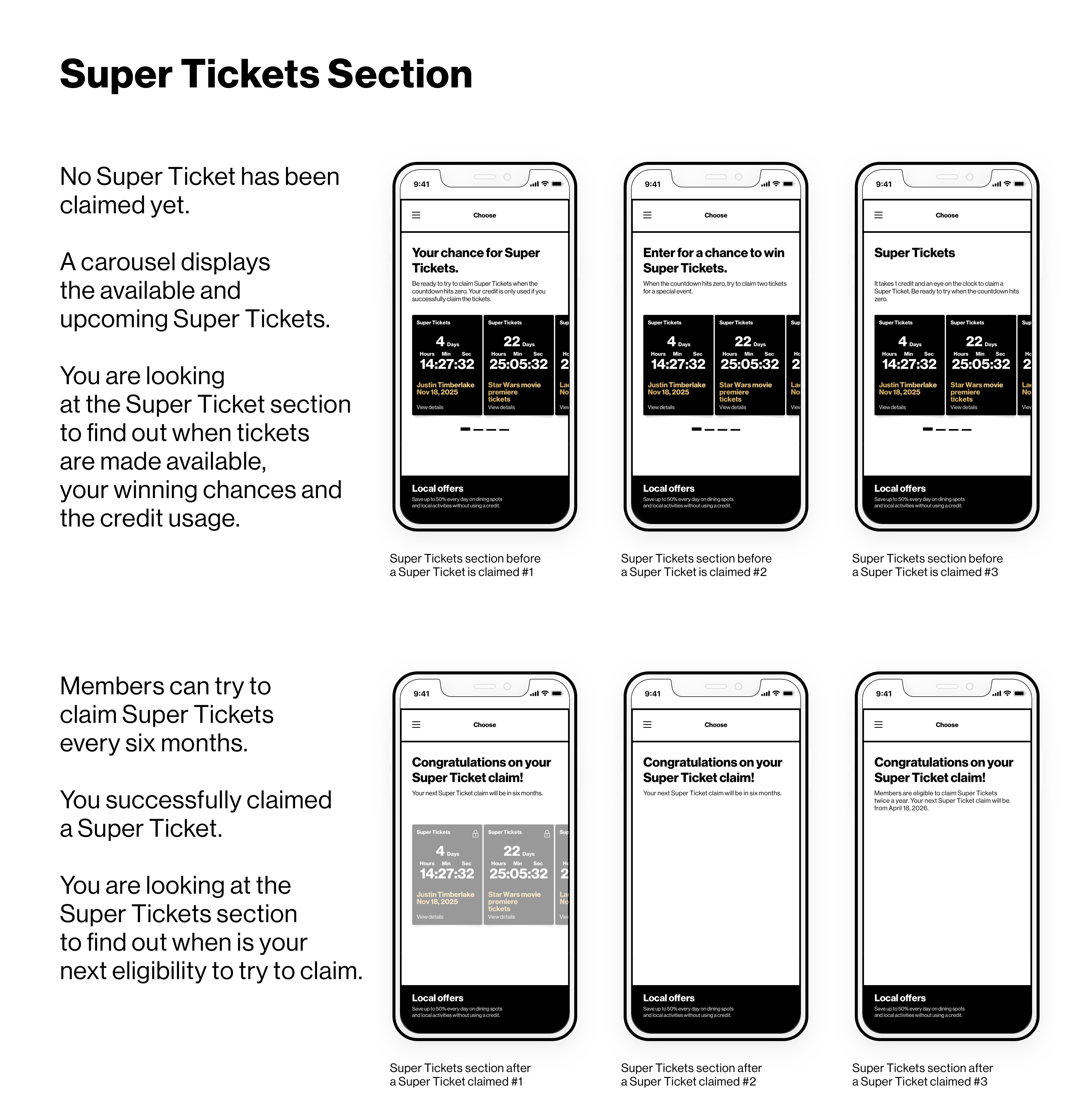 Super Tickets Section